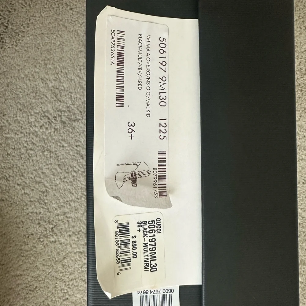 Gucci Black Velvet Floral Heels - Picture 8 of 12